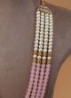 Light Pink  And White Layered Mala For Wedding